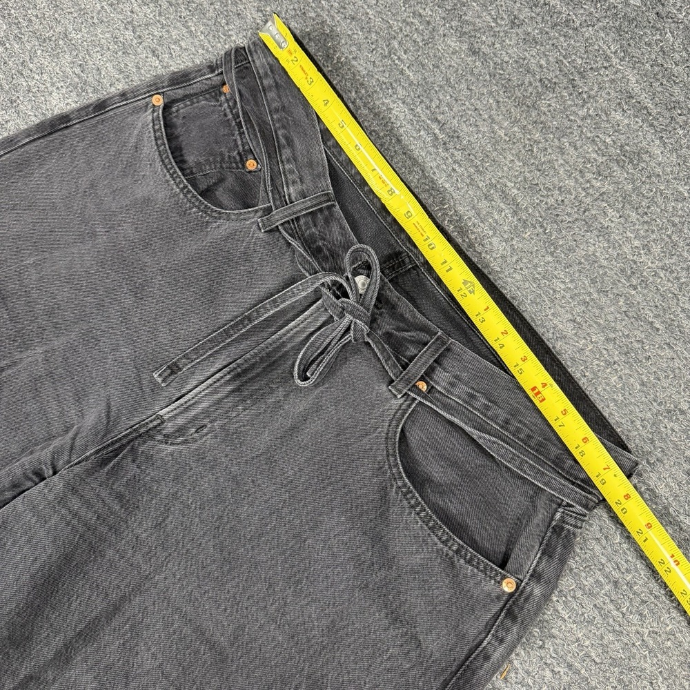Levis Premium XL Superwide Jeans Women 33 Black Wide Leg Baggy Grunge Denim - Picture 6 of 11